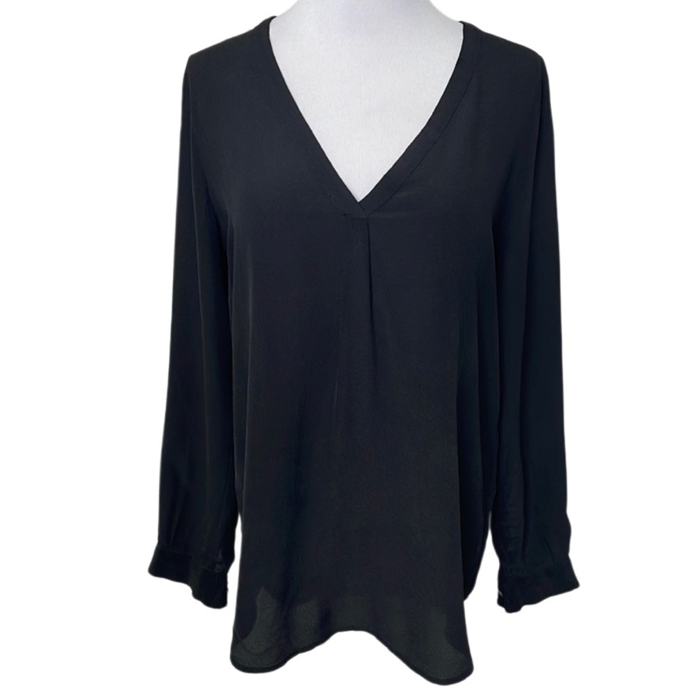 Joie Black Silk Long Sleeve Casual Blouse